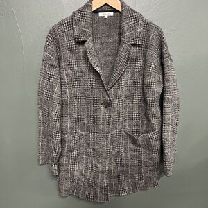 Madewell Plaid Brushed Flannel Shacket Size M Boxy Oversize Fit Womens